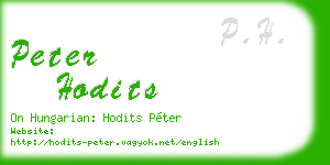 peter hodits business card